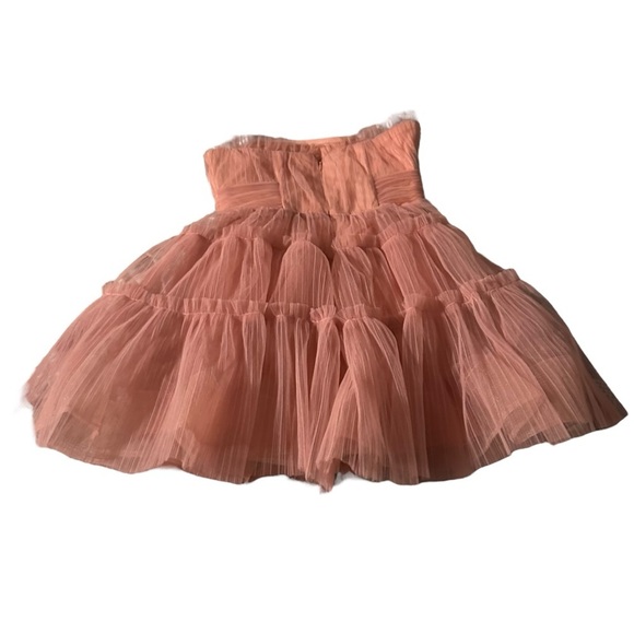 Francesca's Collections Strapless Peach Dress - Picture 2 of 4